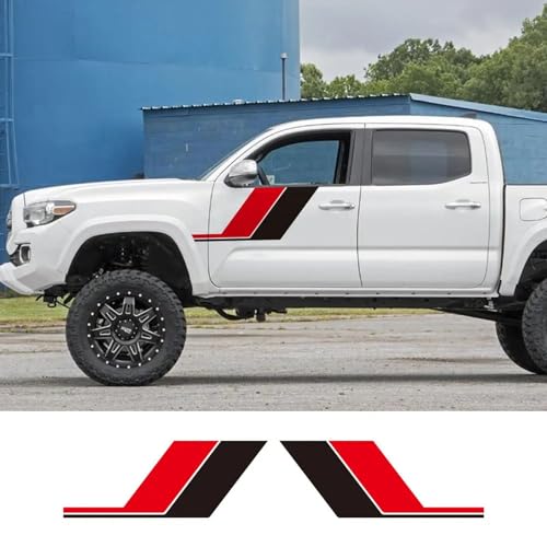 GUPEB Pickup Tür Seite Aufkleber, passend für Toyota Tacoma LKW Grafiken Bunte Vintage Streifen Dekor Abdeckung Vinyl Aufkleber von GUPEB