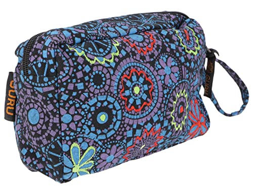GURU SHOP Boho Kosmetiktasche, Kramtäschchen aus Nepal - Blau/schwarz, Unisex - Erwachsene, Baumwolle, 15x21x6 cm GURU SHOP Boho Kosmetiktasche, Kramtäschchen aus Nepal - Blau/schwarz, Unisex - Erwachsene, Baumwolle, 15x21x6 cm von GURU SHOP