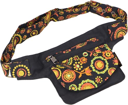 GURU SHOP Bunte Gürteltasche, Patchwork Festival Bauchtasche, Crossbody Bag - Schwarz/gelb, Unisex - Erwachsene, 14x17x5 cm GURU SHOP Bunte Gürteltasche, Patchwork Festival Bauchtasche, Crossbody Bag - Schwarz/gelb, Unisex - Erwachsene, 14x17x5 cm von GURU SHOP