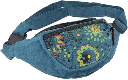 GURU SHOP Ethno Sidebag, Bestickte Boho Nepal Gürteltasche - Petrol, Unisex - Erwachsene, Baumwolle, 13x20x4 cm GURU SHOP Ethno Sidebag, Bestickte Boho Nepal Gürteltasche - Petrol, Unisex - Erwachsene, Baumwolle, 13x20x4 cm von GURU SHOP