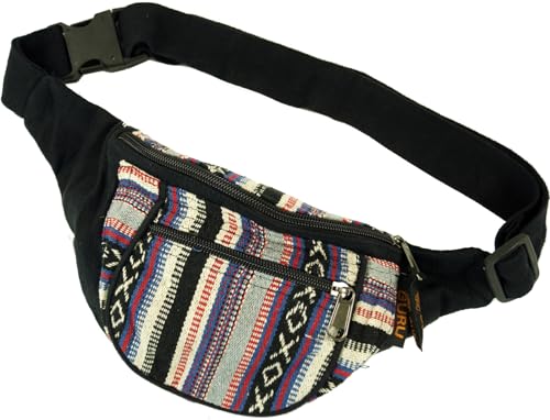 GURU SHOP Ethno Sidebag, Nepal Gürteltasche - Schwarz, Herren/Damen, Baumwolle, Size:One Size, 13x20x4 cm, Festival- Bauchtasche Hippie GURU SHOP Ethno Sidebag, Nepal Gürteltasche - Schwarz, Herren/Damen, Baumwolle, Size:One Size, 13x20x4 cm, Festival- Bauchtasche Hippie von GURU SHOP
