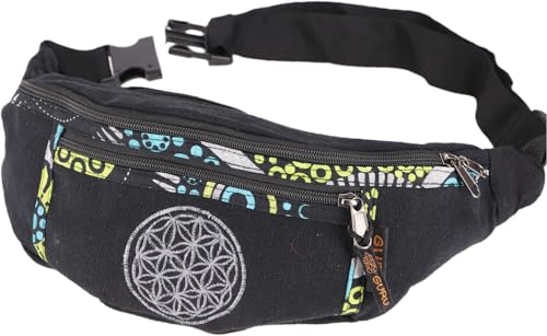 GURU SHOP Große Bestickte Stoff Gürteltasche, Crossbody Bag, Hüfttasche, Schultertasche - Schwarz, Herren/Damen, Baumwolle, Size:One Size, 15x35x5 cm, Festival- Bauchtasche Hippie GURU SHOP Große Bestickte Stoff Gürteltasche, Crossbody Bag, Hüfttasche, Schultertasche - Schwarz, Herren/Damen, Baumwolle, Size:One Size, 15x35x5 cm, Festival- Bauchtasche Hippie von GURU SHOP