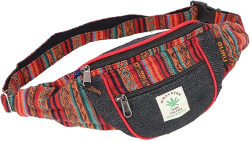 GURU SHOP Praktische Hanf Gürteltasche, Crossbag, Ethno Bauchtasche, Crossbody Tasche - Rot/schwarz, Unisex - Erwachsene, 15x20x8 cm GURU SHOP Praktische Hanf Gürteltasche, Crossbag, Ethno Bauchtasche, Crossbody Tasche - Rot/schwarz, Unisex - Erwachsene, 15x20x8 cm von GURU SHOP
