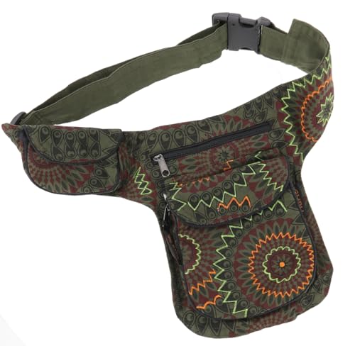 GURU SHOP Stoff Sidebag & Gürteltasche, Goa Gürteltasche - Olive, Herren/Damen, Grün, Baumwolle, Size:One Size, 27x20x4 cm, Festival- Bauchtasche Hippie GURU SHOP Stoff Sidebag & Gürteltasche, Goa Gürteltasche - Olive, Herren/Damen, Grün, Baumwolle, Size:One Size, 27x20x4 cm, Festival- Bauchtasche Hippie von GURU SHOP