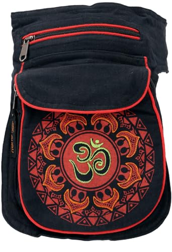 GURU SHOP Stoff Sidebag & Gürteltasche Aum Mandala, Goa Gürteltasche, Bauchtasche - Schwarz/rot, Unisex - Erwachsene, 25x17x4 cm GURU SHOP Stoff Sidebag & Gürteltasche Aum Mandala, Goa Gürteltasche, Bauchtasche - Schwarz/rot, Unisex - Erwachsene, 25x17x4 cm von GURU SHOP
