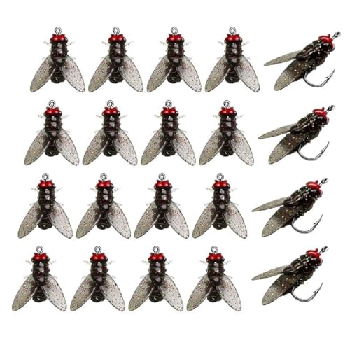 20PCS Bionischer Köder zum Fliegenfischen, Bionischer Fliegenfischer-Köder, 2024 Neu Fliegenhaken Weichköde, Bionische Angelköder in Fliegenform, Bionic Fly Fishing Bait für Forelle und Barsch 20PCS Bionischer Köder zum Fliegenfischen, Bionischer Fliegenfischer-Köder, 2024 Neu Fliegenhaken Weichköde, Bionische Angelköder in Fliegenform, Bionic Fly Fishing Bait für Forelle und Barsch von GUSHE