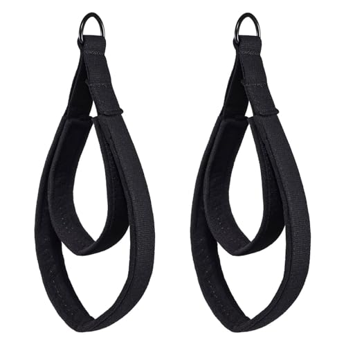 GVRGO Pilates-Doppelschlaufen-Gurte für Pilates, Reformer, Fitness-D-Ring-Gurte, Pilates-Zubehör, Yoga-Übungsgurte, Pilates-Zubehör für Zuhause, Fitnessstudio, Workout, 2 Stück, schwarz, verdickt GVRGO Pilates-Doppelschlaufen-Gurte für Pilates, Reformer, Fitness-D-Ring-Gurte, Pilates-Zubehör, Yoga-Übungsgurte, Pilates-Zubehör für Zuhause, Fitnessstudio, Workout, 2 Stück, schwarz, verdickt von GVRGO