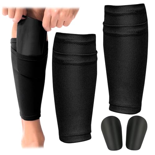 GWAWG Mini-Fußball-Schienbeinschoner für Kinder und Erwachsene, mit Tasche, hält Fußballsocken, Teambein, schützt Schutzausrüstung, Knöchel, Gelenkverletzungen, für Jungen, Mädchen, Männer, ältere GWAWG Mini-Fußball-Schienbeinschoner für Kinder und Erwachsene, mit Tasche, hält Fußballsocken, Teambein, schützt Schutzausrüstung, Knöchel, Gelenkverletzungen, für Jungen, Mädchen, Männer, ältere von GWAWG