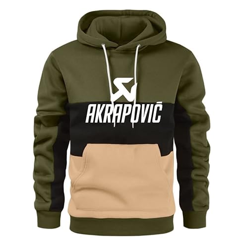 GXEBOPS Herren Hoodie Akr-ap_ovic Baumwolle Colorblock Lässige Sportbekleidung Langarm Damen Kapuzenjacke T-Shirt/F/S von GXEBOPS