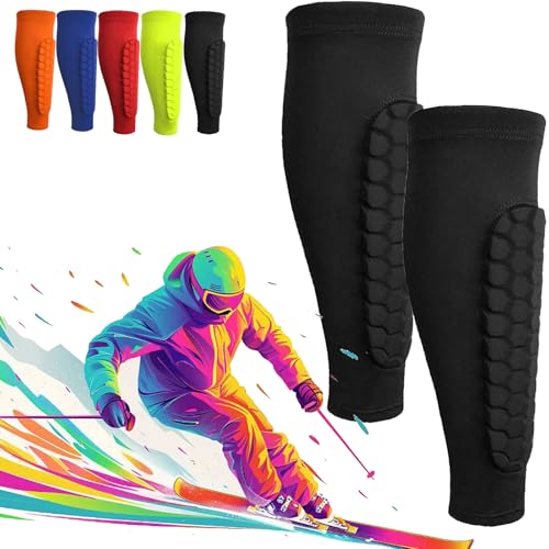 Frost Armours Ski Shields, Shin Defender Shin Guards, Shindefender Shin Guards, Ski Shin Guards, Shinbang Ski Protectors, Shin Pads for Kids and Aldult (Black,M) von GXHNB