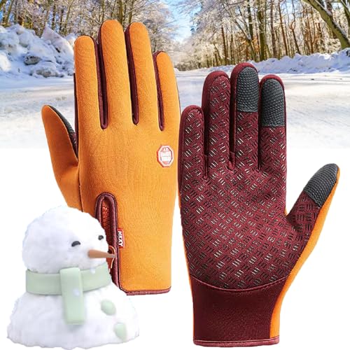 GXHNB Frostfit - Thermo Handschuhe, Frostfit Thermo Handschuhe, Frostfit Thermohandschuhe, Thermo Profi Handschuhe Frostfit, Frost Fit Thermohandschuhe, Thermo Handschuhe Herren Frostfit (M,Orange) von GXHNB