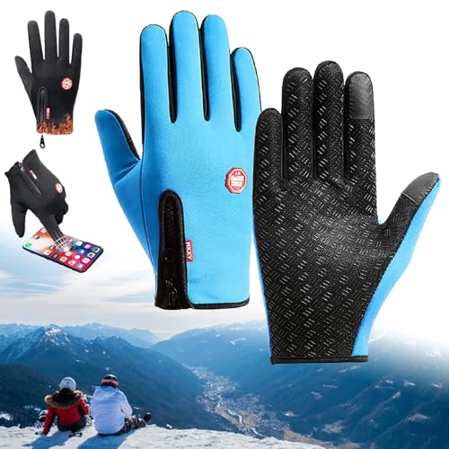 GXHNB Frostfit - Thermo Handschuhe, Frostfit-Thermo Handschuhe Perfekt FüRjedes Abenteuer, Warme Winterhandschuhe Mit Wasserabweisender Beschichtung Und Touchscreen-Funktion Winddicht (Blau,M) von GXHNB