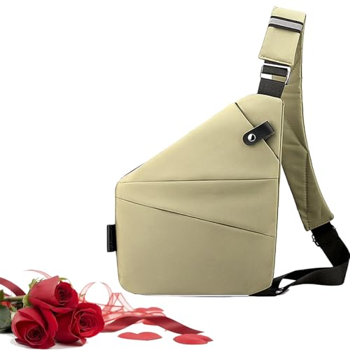 Gipfelfreund Anti Diebstahl Tasche, Gipfelfreund, Gipfelfreund Anti Diebstahl UmhäNgetasche, Gipfelfreund Diebstahlsichere Reisetasche üR Damen Und Herren (Khaki,rechte Schulter) von GXHNB