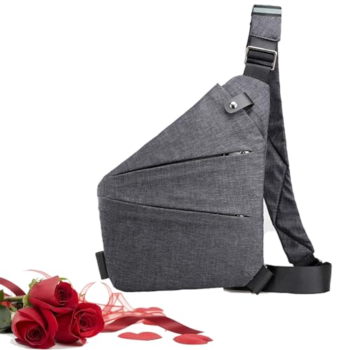 Gipfelfreund Anti Diebstahl Tasche, Gipfelfreund, Gipfelfreund Anti Diebstahl UmhäNgetasche, Gipfelfreund Diebstahlsichere Reisetasche üR Damen Und Herren (grau,rechte Schulter) von GXHNB