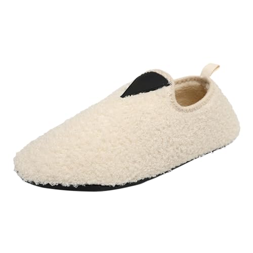 Damen-Hausschuhe Winter mit Polar Fleece Futter Slipper Pantoletten Rückstellschaum Memory Warme Filzpantoffeln Pantoffeln Indoor Outdoor Plüsch Leicht Gästehausschuhe Hausschuhe von GXYANiaoy