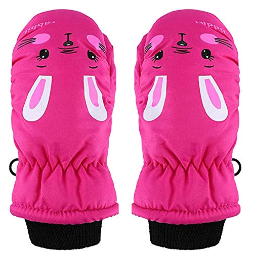 GXYANiaoy skihandschuhe Kinder schwarz, Skihandschuhe Kinder Wasserdicht, Warm Fahrradhandschuhe Thermo Winterhandschuhe Winter Reithandschuhe Softshell Fäustlinge Ski Snowboard Schneehandschuhe von GXYANiaoy