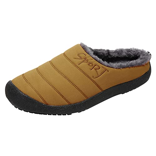 Hauspantoffeln Damen Bequeme Antirutsch mit Polar Fleece Futter Pantoletten Gästehausschuhe Warme Weiche Hausschuhe Pantoffeln Leicht rutschfeste Indoor Outdoor Filzpantoffeln Slipper von GXYANiaoy