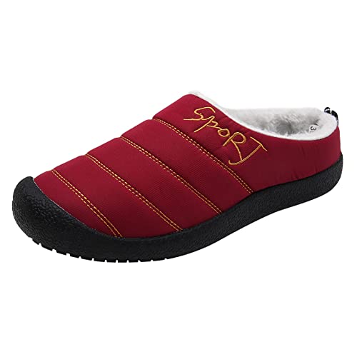 Hauspantoffeln Damen Bequeme Antirutsch mit Polar Fleece Futter Pantoletten Gästehausschuhe Warme Weiche Hausschuhe Pantoffeln Leicht rutschfeste Indoor Outdoor Filzpantoffeln Slipper von GXYANiaoy