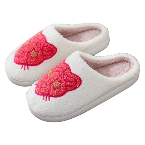 Hauspantoffeln Damen Memory Foam Warme Winter Gästehausschuhe Pantoffeln Indoor Outdoor Leicht mit Polar Fleece Futter Hausschuhe Slipper Slip On Plüsch Drinnen und Draußen Filzpantoffeln Pantoletten von GXYANiaoy