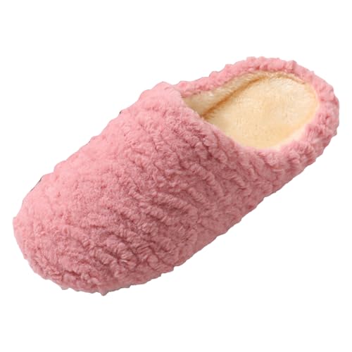 Hauspantoffeln Damen Plüsch Winter Indoor Outdoor Filzpantoffeln Pantoletten rutschfeste Memory Rückstellschaum Hausschuhe Pantoffeln Baumwolle Weiche Drinnen und Draußen Gästehausschuhe Slipper von GXYANiaoy