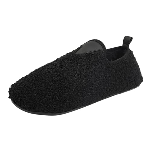 Hauspantoffeln Damen Rückstellschaum Indoor Outdoor Pantoffeln Filzpantoffeln Baumwolle Antirutsch Leicht Hausschuhe Gästehausschuhe Weiche Plüsch rutschfeste Slipper Pantoletten von GXYANiaoy