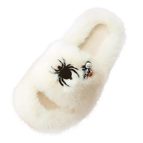 Hausschuhe Damen Plüsch Winter mit Polar Fleece Futter Weiche Slipper Filzpantoffeln rutschfeste Indoor Outdoor Gästehausschuhe Rückstellschaum Baumwolle Pantoffeln Pantoletten von GXYANiaoy