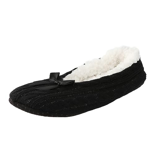 Pantoffeln Damen Baumwolle Bequeme rutschfeste Filzpantoffeln Hausschuhe Plüsch Rückstellschaum Warme Slipper Drinnen und Draußen mit Polar Fleece Futter Indoor Outdoor Gästehausschuhe Pantoletten von GXYANiaoy