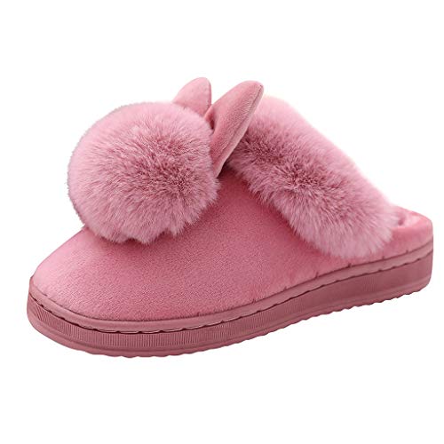 Pantoffeln Damen Leicht Indoor Outdoor Gästehausschuhe Memory Winter Rückstellschaum Hausschuhe Pantoletten mit Polar Fleece Futter Bequeme Antirutsch Filzpantoffeln Slipper von GXYANiaoy