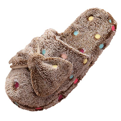 Pantoffeln Damen Memory Foam rutschfeste mit Polar Fleece Futter Hausschuhe Gästehausschuhe Indoor Outdoor Plüsch Weiche Slipper Winter Rückstellschaum Bequeme Filzpantoffeln Pantoletten von GXYANiaoy