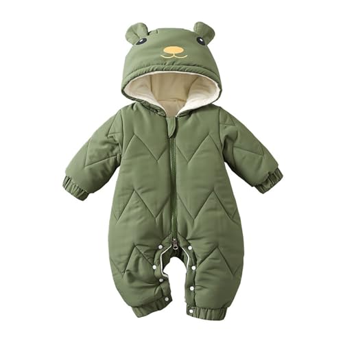 Schneeanzug Baby 68/74, Baby Overall Winter, Langarm Babystrampler Fleece Frühchenkleidung Neugeboren Winterjacke Ausstattung Kostüm Warm Babybody Clothes Walkoverall Kleidung von GXYANiaoy