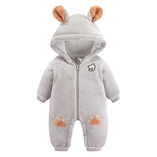 Schneeanzug Baby Junge 86, Baby Overall Winter, Langarm Strampler Ausstattung Winteroverall Fleece Winterjacke Neugeboren Kostüm Warm Babystrampler Mit Kapuze Kleidung Schneeanzug von GXYANiaoy