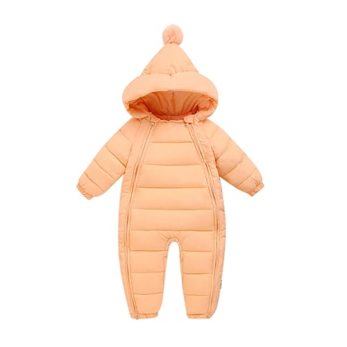 Schneeanzug Baby Jungen, Baby Overall Winter, Clothes Babybody Mit Kapuze Schneeanzug Neugeboren Winteroverall Fleece Winterkleidung Langarm Walkoverall Warm Babystrampler Schlafanzug von GXYANiaoy