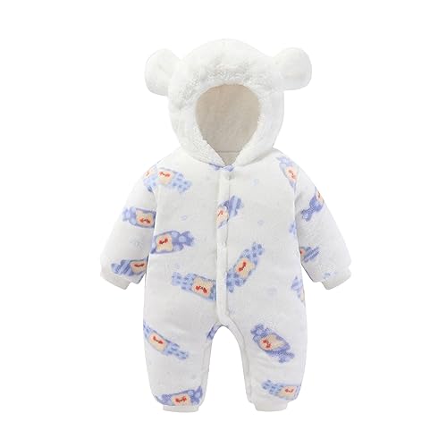 Schneeanzug Kinder gr 134, Baby Overall Winter, Fleece Frühchenkleidung Langarm Kleidung Neugeboren Winteranzug Mit Kapuze Winterjacke Clothes Babykleidung Warm Schlafanzug Kostüm von GXYANiaoy