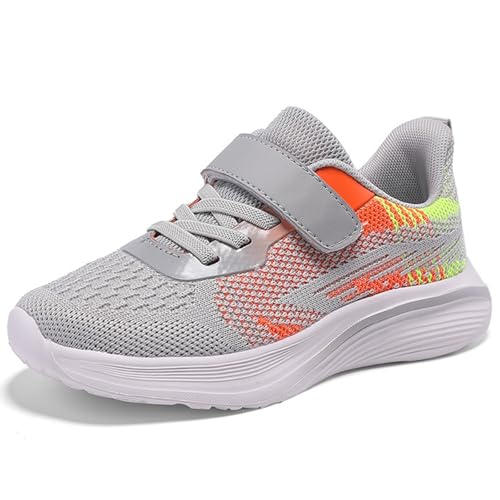 Turnschuhe Jungen 32, Sportschuhe Kinder, Hallenschuhe Mädchen, Turnschuhe Jungen, Modische Kinderschuhe Leicht Mesh Sneaker Atmungsaktiv Flach Dicker Boden Tennisschuhe Outdoor Laufschuhe von GXYANiaoy