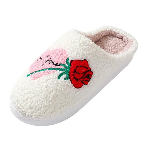 Warme Hausschuhe Damen Weiche Memory mit Polar Fleece Futter Gästehausschuhe Bequeme Plüsch Pantoletten Pantoffeln Winter Drinnen und Draußen Indoor Outdoor Filzpantoffeln Slipper von GXYANiaoy