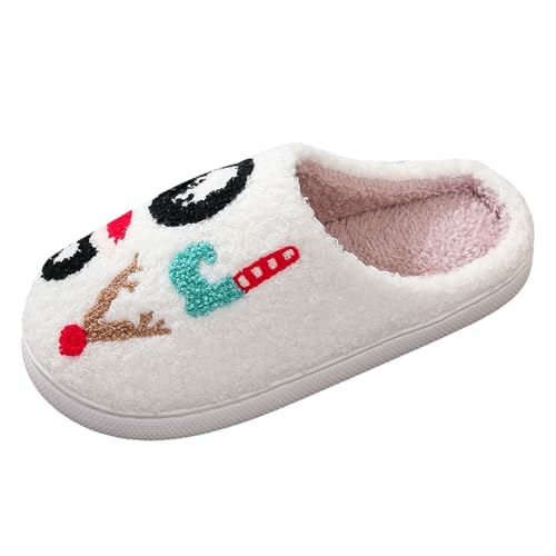 Warme Hausschuhe Damen mit Polar Fleece Futter Rückstellschaum Pantoletten Slipper Slip On Antirutsch Memory Foam Pantoffeln Filzpantoffeln Baumwolle rutschfeste Bequeme Gästehausschuhe von GXYANiaoy