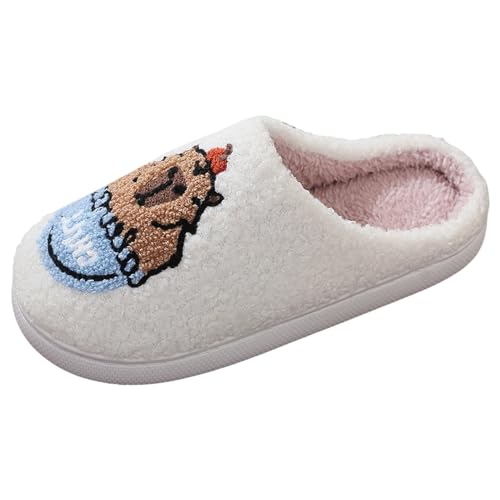 Warme Hausschuhe Damen rutschfeste Winter Pantoletten Gästehausschuhe Baumwolle Drinnen und Draußen Indoor Outdoor Slipper Plüsch Memory Bequeme Filzpantoffeln Pantoffeln von GXYANiaoy