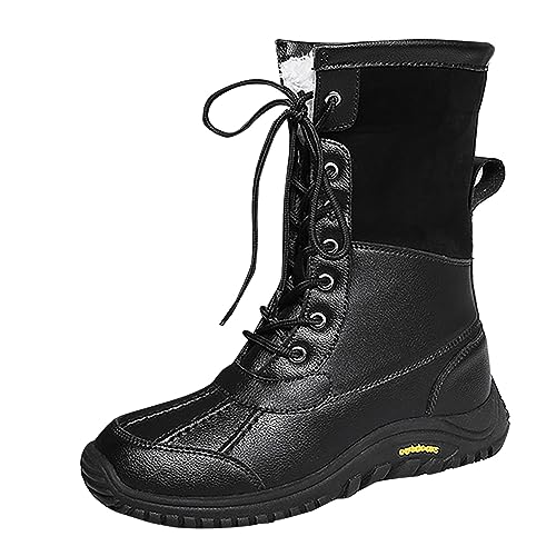 Winterschuhe Damen Memory Foam Gummisohle Winter Shoes Warm Plush Gefütterte Stiefeletten Trekking Wollfutter Boots Wasserdicht Outdoors Schneeschuhe rutschfeste Schneestiefel Winterboots von GXYANiaoy