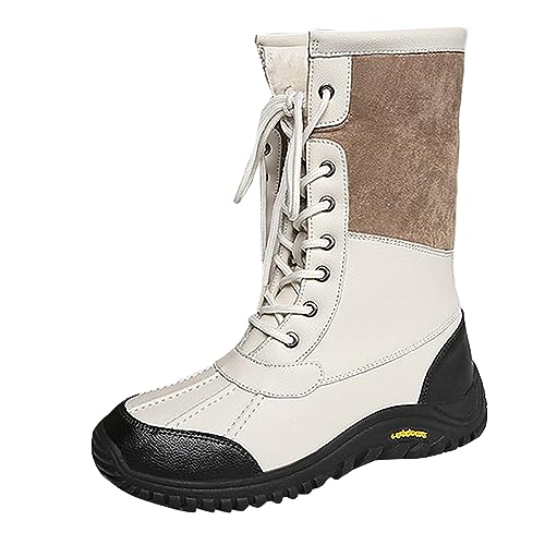 Winterschuhe Damen Memory Foam Gummisohle Winter Shoes Warm Plush Gefütterte Stiefeletten Trekking Wollfutter Boots Wasserdicht Outdoors Schneeschuhe rutschfeste Schneestiefel Winterboots von GXYANiaoy