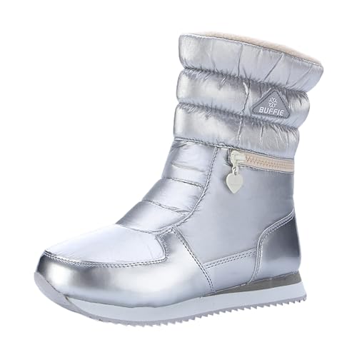 Winterschuhe Damen Schneestiefel Trekking Winter Boots Wollfutter Winterboots Plush Gefütterte Memory Foam Schneeschuhe Outdoors Gummisohle Sneaker rutschfeste Warm Wasserdicht Stiefel Winterstiefel von GXYANiaoy