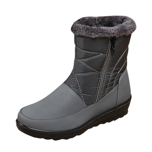 Winterschuhe Damen Schneestiefel Trekking Wollfutter Sneaker Outdoors Gummisohle Stiefeletten Wasserdicht rutschfeste Schneeschuhe Plush Gefütterte Winter Boots Warm Memory Foam Shoes Stiefel von GXYANiaoy