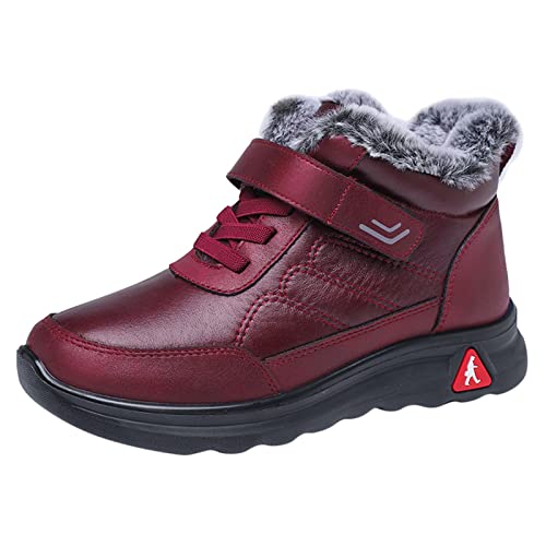 Winterschuhe Damen Schneestiefel Wasserdicht Winter Shoes Warm Boots Memory Foam rutschfeste Stiefeletten Plush Gefütterte Gummisohle Wollfutter Winterboots Trekking Outdoors Stiefel Sneaker von GXYANiaoy