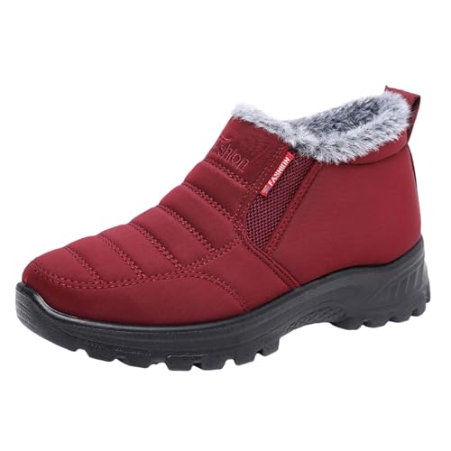 Winterschuhe Damen Winter Warm Boots Wasserdicht Schneeschuhe Outdoors Gummisohle Shoes rutschfeste Memory Foam Schneestiefel Plush Gefütterte Stiefeletten Trekking Wollfutter Stiefel von GXYANiaoy