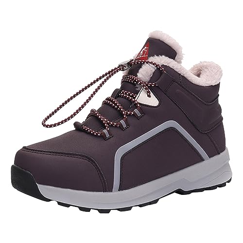 Winterschuhe Damen Winter Wasserdicht Schneeschuhe Trekking Gummisohle Outdoors Boots Wollfutter rutschfeste Schneestiefel Memory Foam Sneaker Warm Plush Gefütterte Winterboots Stiefel von GXYANiaoy