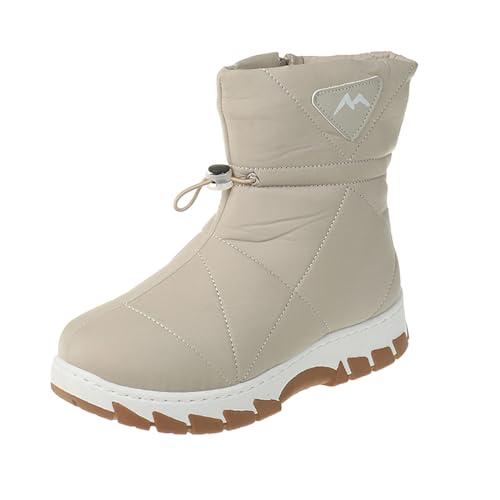 Winterschuhe Damen rutschfeste Outdoors Schneestiefel Memory Foam Stiefeletten Plush Gefütterte Winter Winterstiefel Warm Stiefel Trekking Wollfutter Wasserdicht Gummisohle Sneaker Schneeschuhe von GXYANiaoy