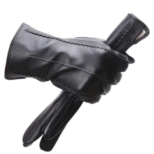 GYBBHia Bequeme Lederhandschuhe, warme Winterhandschuhe, Fahr- und Fahrradhandschuhe (7,5) von GYBBHia