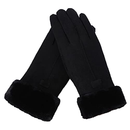 GYBBHia Damen-Handschuhe für Herbst und Winter, hält warm, Touchscreen-Handschuhe, Radfahrer, winddicht (F) von GYBBHia