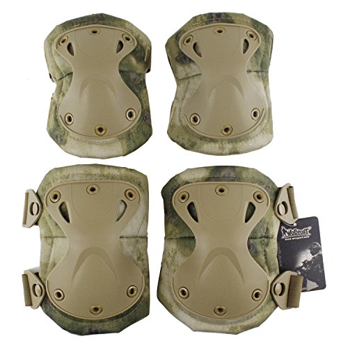 GYDEHUTJ Airsoft King Kong Getriebe Sicherheit Taktische Kampf Knie & Ellbogenschutz Pads Schutz Set Jagd Paintball Schießen X-typ Knieschoner von GYDEHUTJ