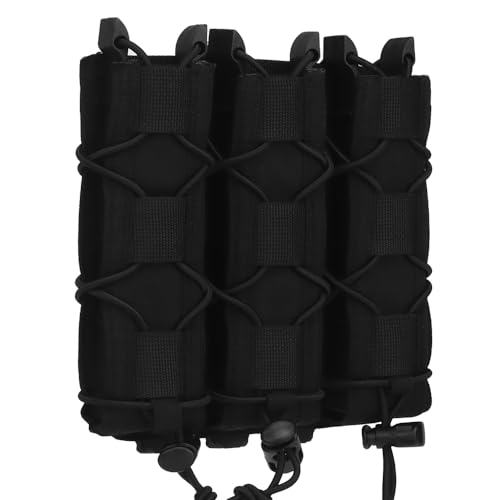 GYDEHUTJ Dreifach erweiterbare MP5 MP7 Magazintasche, Molle Lang 9mm Taktische Magazinholster Schnellzugriff Taschenlampe Halter Gürtel Weste Montage von GYDEHUTJ