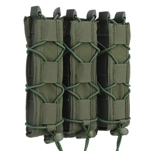 GYDEHUTJ Dreifach erweiterbare MP5 MP7 Magazintasche, Molle Lang 9mm Taktische Magazinholster Schnellzugriff Taschenlampe Halter Gürtel Weste Montage von GYDEHUTJ